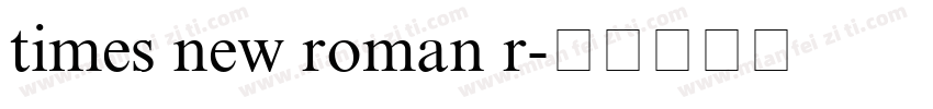 times new roman r字体转换
